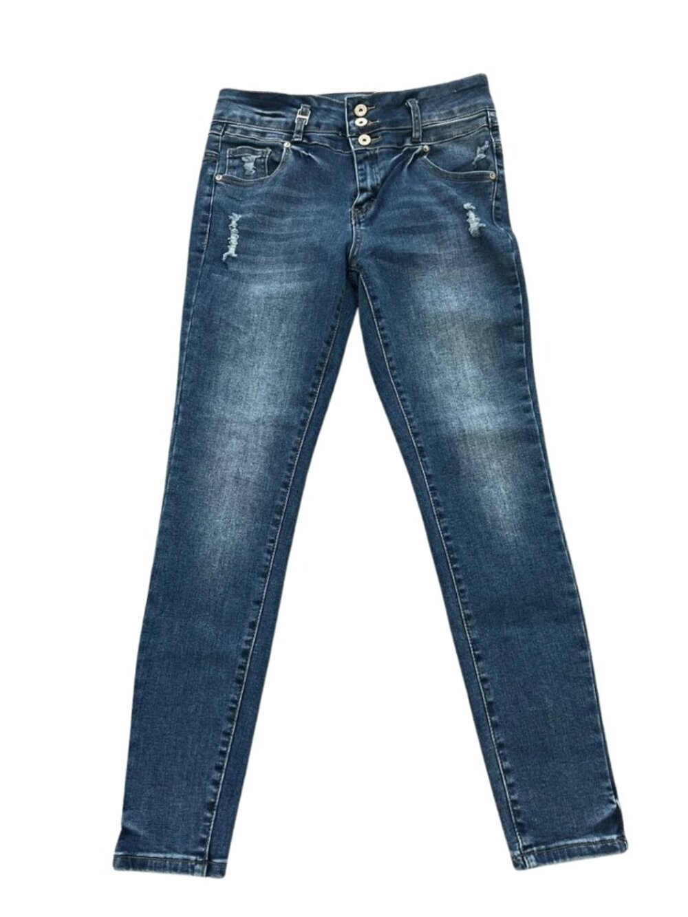 Palacio Women’s Dark Blue Skinny Jeans Distressed Stretch Denim - Size 13